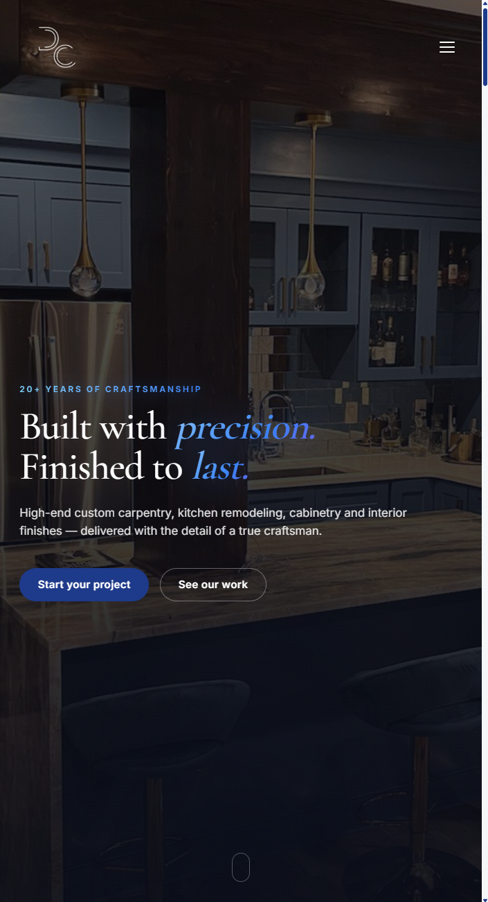 Design Carpenter — mobile view